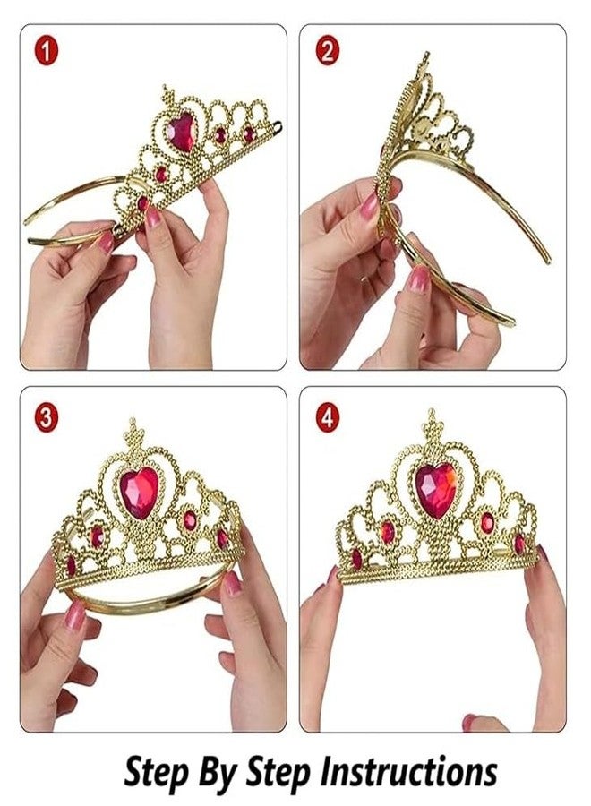 GNR Golden Birthday Girl Tiara/Crown for Happy Birthday Party Decoration - 2 Piece | Girl Head Band | Queen Tiara (Gold Color) - Image 4